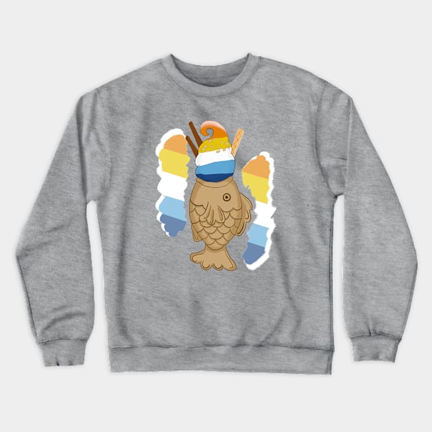 Pride taiyaki design, 2nd wave (aroace) Crewneck Sweatshirt by VixenwithStripes